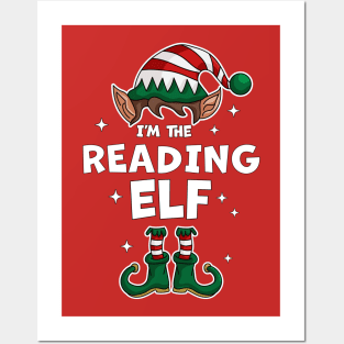 I'm The Reading Elf - Elf Matching Family Christmas Xmas Posters and Art